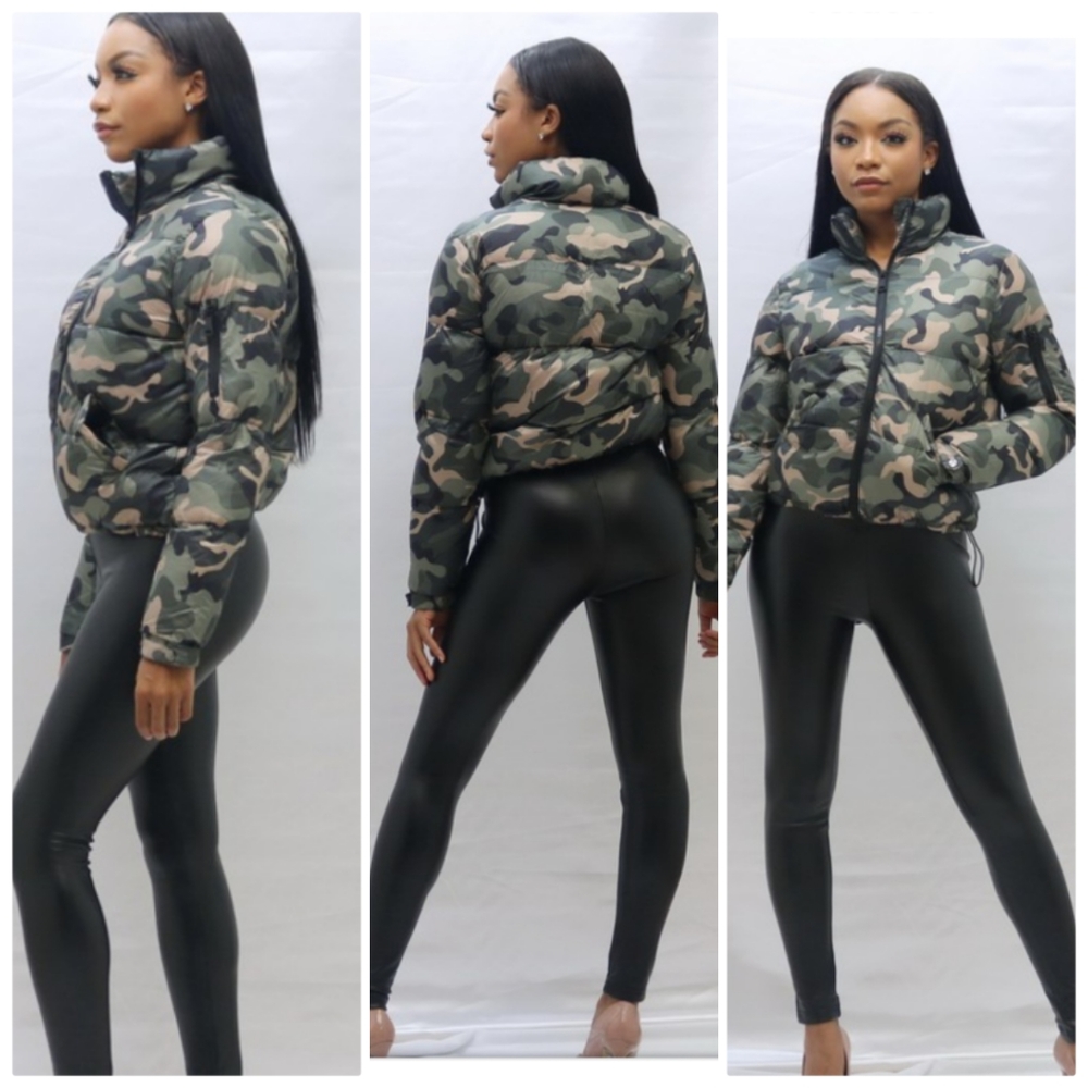 Camo Puffy Coat